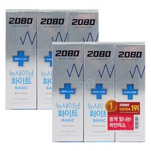 2080 화이트닝 치약 120gx6개, 화이트BASIC치약 120g, 6개