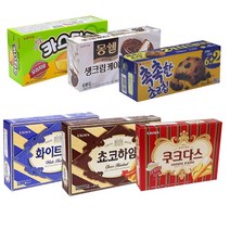 몽쉘(6입)+카스타드(6입)+촉촉한초코칩(6+2)+쿠크다스(중128g)+쵸코하임(중142g)+화이트하임(중142g), 1세트