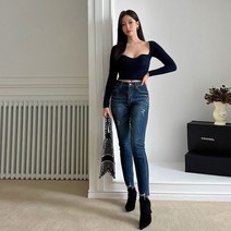 러블리감성 현민 빈티지 스키니진 청바지