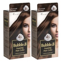 오마샤리프 버블앤비 포밍헤어칼라 염색약 4G 갈색 2개 1+1/버블/염모제/새치커버