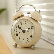 셀럽하우스 차밍벨 트윈 스틸 알람 탁상시계 (아이보리)