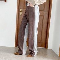 [바보사랑] 겟잇미 멜키킨 유니크 데일리 와이드 배색 롱팬츠