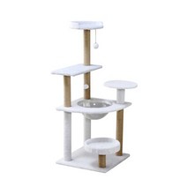 반려묘 캣타워 고양이 점프 선반 투명볼 투명 반구, 라이트 럭셔리 우주 캡슐 모델-02 화이트