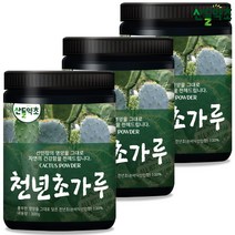 국내산 제주산 천년초 가루 300g 손바닥선인장 선인장줄기 선인장잎 선인장가루 천년초가루 천년초분말 선인장분말가루 손바닥선인장분말, 제주산 천년초가루 300gx3통