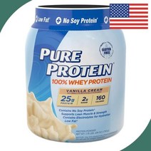 [Pure Protein] 퓨어 프로틴 100% Whey 단백질 Protein 쉐이크 파우더 가루 바닐라 Cream