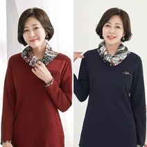 로즈맘 [로즈맘] 스카프넥티셔츠