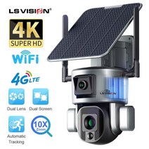 인터넷 라우터 와이파이 ls 비전 4k 8mp 4gwifi 무선 태양열 카메라 듀얼 줌, 와이파이 10x줌 추가 32g