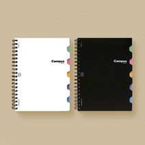 핑크풋 8000 캠퍼스PP인덱스노트 정품, 블랙