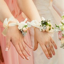 미미쇼핑 브라이덜샤워 손목 꽃팔찌 장미 웨딩촬영, 1-꽃팔찌-연핑크, 상품선택