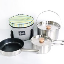 감성캠핑 스텐코펠5종 세트 인덕션겸용, 1세트, 1세트