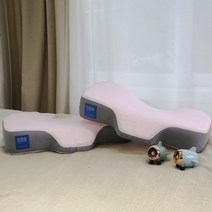 잠솔솔 메모리폼 기능성 경추베개, 메쉬핑크 1+1