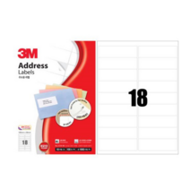 3M 주소 원형라벨지 감열라벨 코팅라벨지 18칸 100매