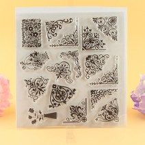도장 DIY 스템프 YLCS045 레이스 모서리 스크랩북을위한 실리콘 클리어 스탬프