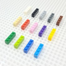 요고요 레고 호환 부품 커스텀 벌크 브릭 블럭 타일 플레이트 100G 소포장 패키지, [브릭 1 x 4] 밝은 파랑 100G
