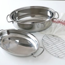 타원형 칠면조 양쪽손잡이 생선 냄비찜 접시 닭구이 곰솥 실리트냄비, 기본, 선택하세요