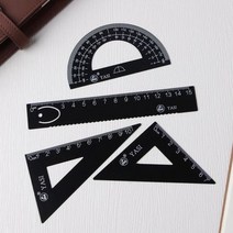 각도기 4종세트 삼각자 방안자 자 문구세트 문구자