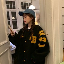 여성야구점퍼 자켓 여자 봄 가을 얇은 섹션 트렌드 특대 지방 루즈핏 커플 재킷