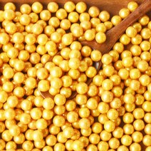 케이크장식 아라잔 골드 설탕비즈 식용구슬 스프링클, 골드 14mm 238g