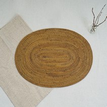라탄 프리미엄 테이블 매트 타원형, 40x30cm