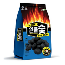 원콜 정품 원콜숯일반형 2kg, 1봉