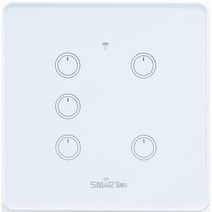 스마트빌 IoT wifi 5구 스위치 화이트 SW05, 1개