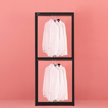 슈랙엣홈 무볼트 조립식 철제 시스템행거 1800 2단 3단 행거, 시스템행거 1800 3단 행거봉2개/600x400(WxD)블랙