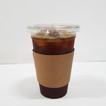 커피바바 92파이 페트 16온스 아이스컵 + 평뚜껑 무지홀더 세트, 1세트, 100개입, 470ml