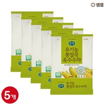 다봄 샘표 순작 구수한~100% 유기농 통알곡 옥수수차500g, 5개
