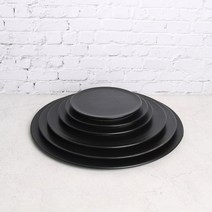 CRAART 블랙 호텔웨어 원형 평접시 6size, 12인치