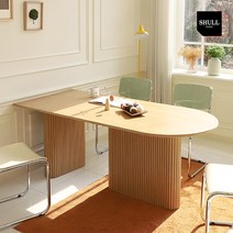 더스테이 타원형 원목 식탁 테이블 1600 (의자미포함), 우드화이트1600