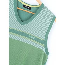 (L)인디안 니트조끼 베스트 그린 파스텔톤 골프