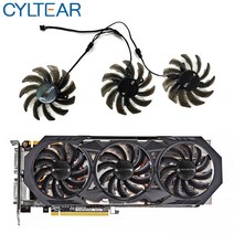 3pcs 3pin 75MM T128010SM PLD08010S12H GTX970 VGA GPU 쿨러 팬 Gigabyte GTX 970 Windforce G1 그래픽 카드 교체 용