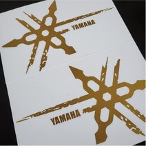 야마하 레트로 스티커 로고 데칼 YAMAHA 엠블럼 커버 세트 튜닝 티맥스 엔맥스 엑스맥스, 야마하레트로스티커골드, 1세트