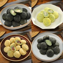 eTV 고수록 4종 떡세트 총40개입(검정깨두텁떡+콩고물찹쌀떡+생모시두텁떡+검정깨 인절미), 40g, 1세트