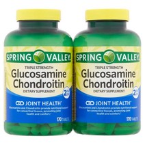 스프링밸리 글루코사민 콘드로이친 3배함량 170정2개 SPRING VALLEY Glucosamine Chondroitin Triple Strength, 170정, 2개