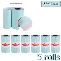 휴대용 스마트폰프린터35 롤 감열지 라벨 용지 스티커 사진 PeriPage PAPERANG CAT 프린터 용 컬러, 02 5 ROLLS STICKER
