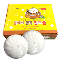 만두 말랑이 클레이 주물럭 쫀득 만두볼 심쿵란 만두모양 끈끈이볼 1박스 12개