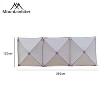 방수 타프 Mountainhiker 5.6x1.4M 조립 무료 접이식 야외 캠프 윈드 스크린 가스 스토브 버너 쉼터 하이킹, 3.6x1.2m