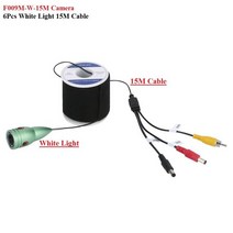 어군탐지기 어탐기 유선 무선 낚시 GPS 플로터 3d 스마트 GAMWATER IR 화이트 LED 야간 투시경 조명 수중 낚시 카메라 1000TVL 어군 탐지기 액세서리 야외 보트, F009MW15M Camera