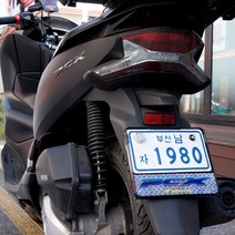 S-one HONDA PCX 혼다 튜닝 바이크 스티커 번호판가드 메탈그래픽 PCX1, 블루PCX-블랙, 1개