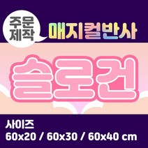 라인팩토리 주문제작 매지컬 반사 슬로건, 60x30, 더블 스웨이드, 핑크