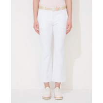 헤지스골프 [22SS] [Online Limited] 화이트 두잉 슬릿 세미부츠컷 팬츠 HWPA2B910WT
