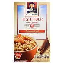 Quaker 퀘이커 하이 파이버 인스턴트 오트밀 시나몬 스월 45g x 16팩 High Fiber
