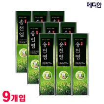 다봄마켓 개운한 솔잎향 짜지않고 상쾌한 송천염 치약, 9개입, 120G