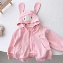 산리오 후드집업 맨투맨 헬로키티 434701 Kawaii-마이 멜로디 어린이 후드 스웨터 시나모롤 쿠로미 애니메이션 지퍼 긴 소매 코트 귀여운 만화 유니섹스 탑
