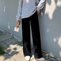 밴딩 골지 여성 바지 트레이닝 와이드 키작녀 키큰녀