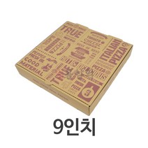일용상회 피자박스 HC 9인치 255x255x45mm 100매 합지, 1개, 100개