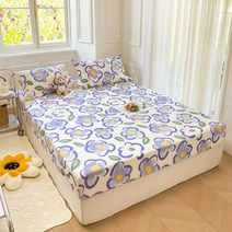 벙커침대 시트 인쇄 퀸 사이즈 매트리스 커버 코튼 탄력 밴드 Bedsheet 140x200, 09 mu xiang lan
