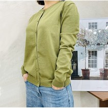 비바라비다 여성 기본핏 데일리룩 소프트 라운드 니트 가디건