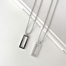조군샵 르본 스퀘어 실버 목걸이 A3433